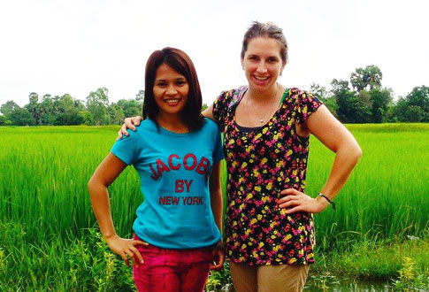 Julia with Missionaries